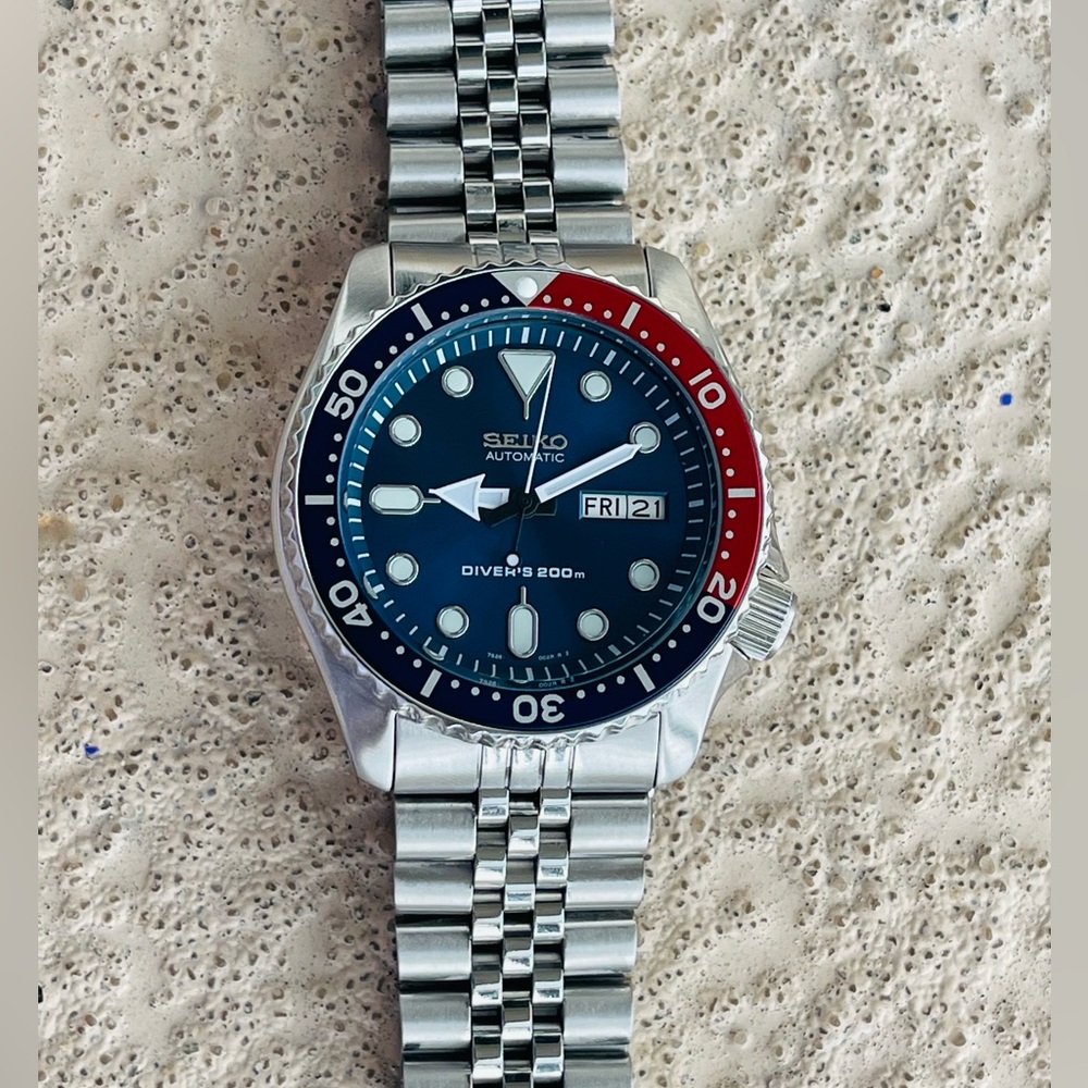 Seiko Blue and Red Diver's Watch